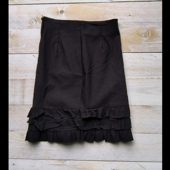 Charlotte Russe Dresses & Skirts - Juniors Charlotte Russe Ruffle Pencil Stretch Skirt Black Size Small